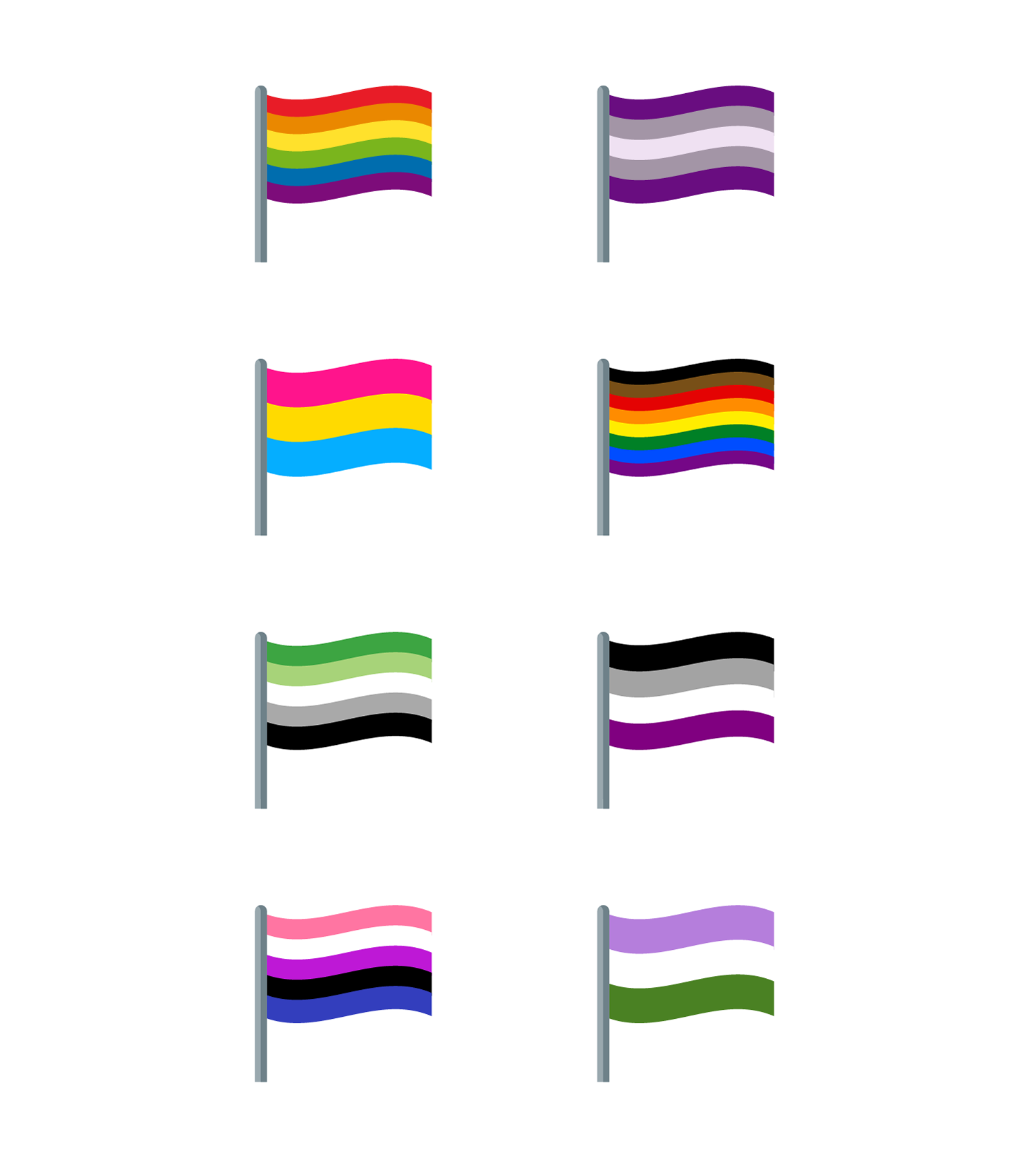 How to put a x on the gay flag emoji